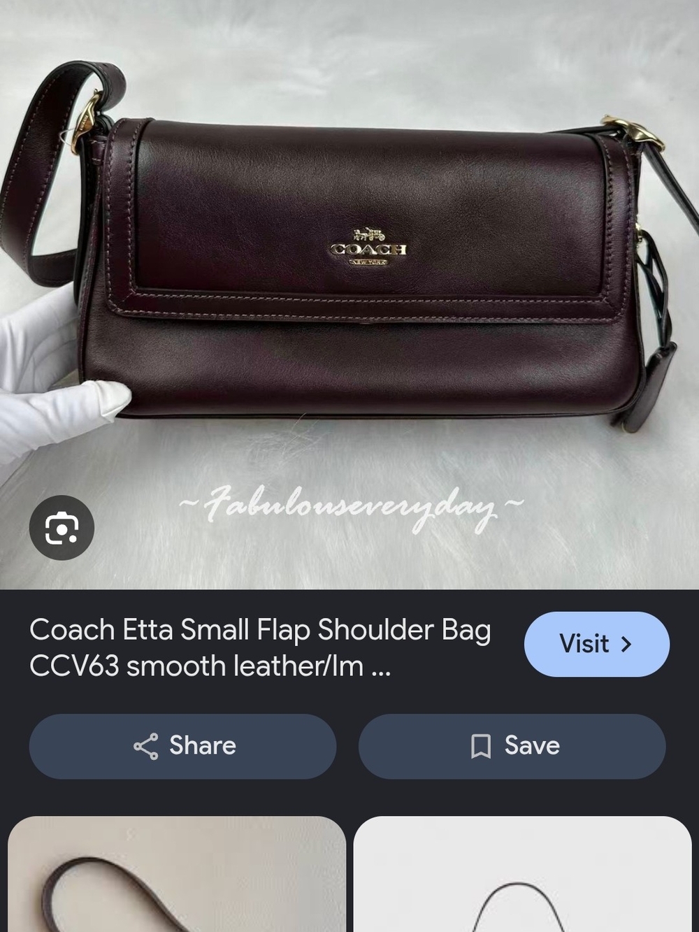Coach Etta Small Flap Shoulder Bag - Burgundy
